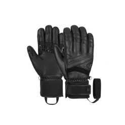 Rękawice unisex Reusch Classic Pro narciarskie skórzane. Czarne rękawiczki damskie Reusch, bez wzorów, z poliesteru. Za 556.64 zł.