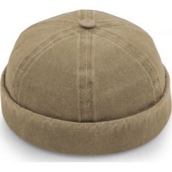 Czapka Dokerka, Beżowa, Brązowa, Wiosenno-Letnia, Jesienna, Hipsterska. Brązowe czapki męskie Pako Jeans, na jesień, bez wzorów, z bawełny. Za 49.00 zł.