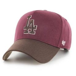 Brand `47 czapka z daszkiem MLB Los Angeles Dodgers bordowa. Czerwone czapki damskie 47 Brand, bez wzorów, z bawełny. Za 179.00 zł.