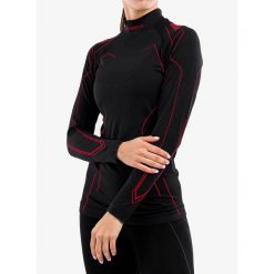 Bluza termoaktywna damska Brubeck Cooler L/S. Czarne bielizna sportowa damska Brubeck, l, bez wzorów, sportowe, bez ramiączek, bez kaptura. Za 151.99 zł.