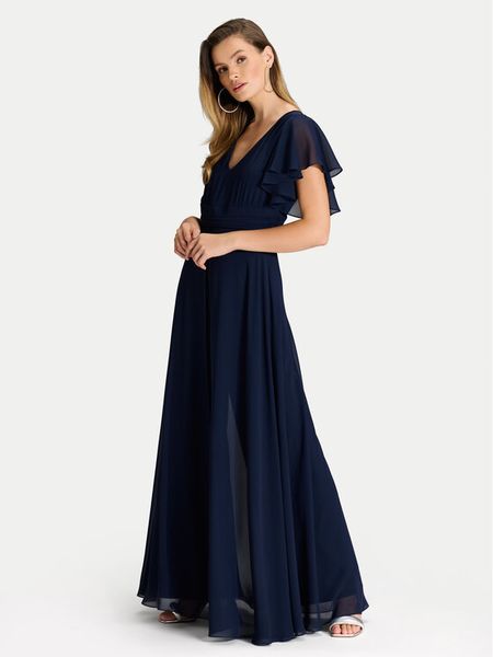 Swing Kombinezon 3AJ00400 Granatowy Regular Fit. Niebieskie sukienki damskie Swing, bez wzorów, z syntetyku, bez kołnierzyka, bez ramiączek. Za 799.99 zł.