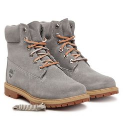 Trapery Timberland. Szare trapery damskie Timberland, bez zapięcia. Za 999.99 zł.