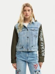 Desigual Kurtka jeansowa Kiss Mic 26SWED07 Niebieski Regular Fit. Niebieskie kurtki damskie Desigual, xs, bez wzorów, z bawełny, bez kaptura. Za 909.99 zł.