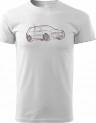 Topslang Koszulka VW Golf 4 z samochodem Golf 4 męska biały REGULAR XL. Białe swetry męskie Topslang, m, bez wzorów, bez kołnierzyka, bez ramiączek. Za 99.90 zł.