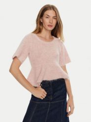 Munthe Sweter Taisa 243160624373 Różowy Regular Fit. Czerwone swetry nierozpinane damskie Munthe, bez wzorów, z wełny, bez kołnierzyka, bez ramiączek. Za 799.99 zł.