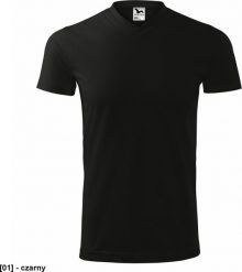 MALFINI Heavy V-neck 111 - ADLER - Koszulka unisex, 200 g/m2 - czarny 3XL. Czarne bluzki damskie MALFINI, m, bez wzorów, bez kołnierzyka, bez ramiączek. Za 29.02 zł.