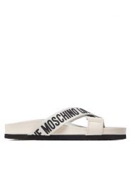 LOVE MOSCHINO Klapki JA28263G0IIX110A Brązowy. Brązowe klapki damskie Love Moschino, bez wzorów, ze skóry, bez obcasa, bez zapięcia. Za 579.99 zł.
