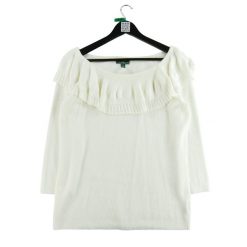 Second life - Damski beżowy sweter - Stan bardzo dobry. Brązowe swetry nierozpinane damskie Ralph Lauren, bez wzorów, bez kołnierzyka, bez ramiączek. Za 148.01 zł.