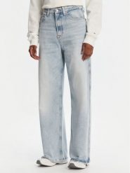 Tommy Jeans Jeansy Claire DW0DW21291 Niebieski Wide Leg. Niebieskie jeansy damskie Tommy Jeans, bez wzorów, z bawełny. Za 259.99 zł.