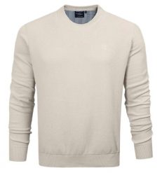 Lekki Sweter Bawełniany - Okrągły Dekolt - Pako Jeans - Jasny Beż. Swetry męskie Pako Jeans, l, bez wzorów, z bawełny, eleganckie, bez kołnierzyka, bez ramiączek. Za 169.00 zł.