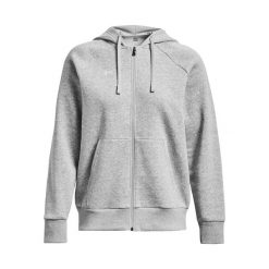 Damska polarowa bluza z kapturem zapinana na zamek Under Armour Rival. Szare bluzy damskie Under Armour, xs, bez wzorów, z materiału, bez ramiączek, z kapturem. Za 310.45 zł.