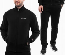 Dres męski Champion czarny 220288 KK001 S. Czarne komplety dresowe męskie Chappi, m, bez wzorów, z dresówki. Za 227.99 zł.