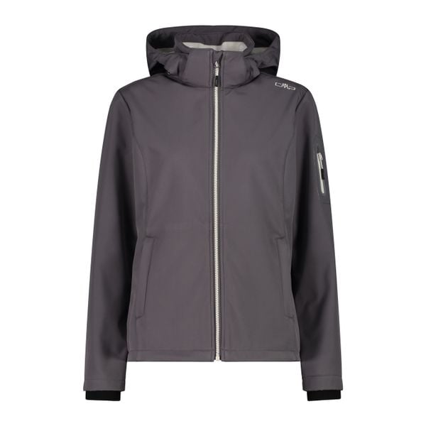 Kurtka damska turystyczna CMP 39A5006. Szare kurtki sportowe damskie CMP, l, bez wzorów, z softshellu, bez ramiączek, bez kaptura, trekkingowe. W wyprzedaży za 209.99 zł.