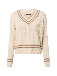 Lauren Ralph Lauren Sweter Kobiety Bawełna biały, XL. Białe swetry nierozpinane damskie Lauren Ralph Lauren, xl, bez wzorów, z bawełny, eleganckie, bez kołnierzyka, bez ramiączek. Za 699.95 zł.