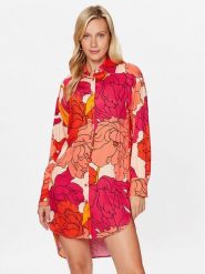 Sisley Sukienka codzienna 40NMLV03I Czerwony Regular Fit. Czerwone sukienki damskie Sisley, na co dzień, bez wzorów, z wiskozy, bez kołnierzyka, bez ramiączek, proste. Za 519.99 zł.