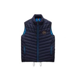 Kurtka puchowa bez rękawów Napapijri A-Lapaz V. Niebieskie kurtki męskie Napapijri, m, bez wzorów, z puchu, bez kaptura. W wyprzedaży za 599.50 zł.