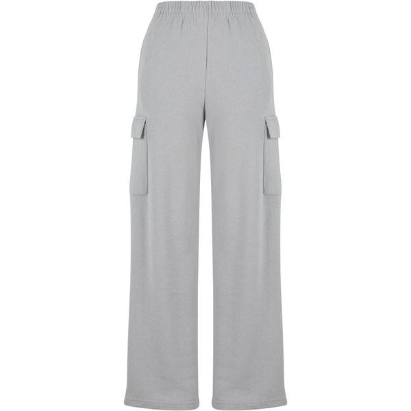 Damskie spodnie dresowe loose fit Urban Classics Light Terry. Szare spodnie dresowe damskie Urban Classics, bez wzorów, z bawełny, sportowe, długie, do biegania. Za 163.00 zł.