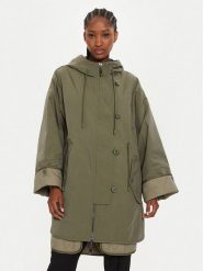 Weekend Max Mara Płaszcz przejściowy Fumetto 2425026051 Khaki Loose Fit. Brązowe płaszcze damskie Weekend Max Mara, bez wzorów, z syntetyku, bez kołnierzyka, bez kaptura. Za 1,639.00 zł.