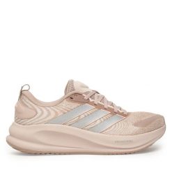 Buty do biegania adidas. Czerwone obuwie sportowe damskie Adidas, bez wzorów, bez zapięcia, do biegania. Za 399.99 zł.