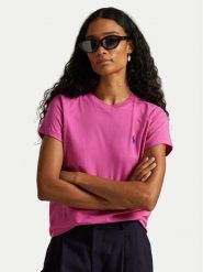 Polo Ralph Lauren T-Shirt 211B14605018 Różowy Classic Fit. Czerwone t-shirty damskie Polo Ralph Lauren, xl, bez wzorów, z bawełny, bez kołnierzyka, bez ramiączek. Za 379.99 zł.