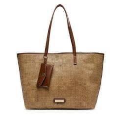 Torebka Nine West. Brązowe shopperki damskie Nine West, bez wzorów, bez dodatków. Za 219.99 zł.