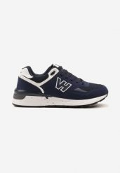 Granatowe Buty Sportowe Sneakersy z Geometryczną Naszywką Odoria. Niebieskie buty sportowe męskie Born2be, z aplikacjami, z jeansu, bez zapięcia, trekkingowe. Za 159.99 zł.