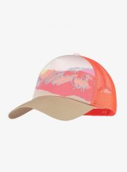 Czapka z daszkiem Buff Trucker Cap - enia multi. Czerwone czapki damskie Buff, bez wzorów, z bawełny. Za 109.99 zł.