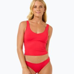Góra od stroju kąpielowego Rip Curl Premium Surf Tankini. Czerwone stroje kąpielowe damskie RIPCURL, s, bez wzorów. Za 189.99 zł.