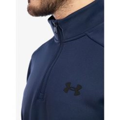 Bluza bez kaptura męska Under Armour Armour Fleece 1/4 Zip. Niebieskie bluzy męskie Under Armour, m, bez wzorów, sportowe, bez ramiączek, bez kaptura. Za 252.95 zł.