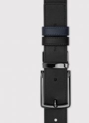 PAKO LORENTE – Dwustronny skórzany pasek męski. Czarne paski męskie Pako Lorente, ze skóry. Za 199.99 zł.