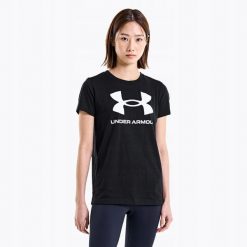Koszulka Damska T-Shirt Damski Sportowy Under Armour Graphic Sscxxl 001 Xxl. Czarne koszulki sportowe damskie Under Armour, xxl, bez wzorów, bez ramiączek, do biegania. W wyprzedaży za 68.13 zł.