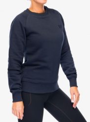 Bluza bawełniana damska Didriksons Fyn Sweater. Niebieskie bluzy damskie Didriksons, xs, bez wzorów, z bawełny, bez ramiączek, bez kaptura. Za 208.99 zł.