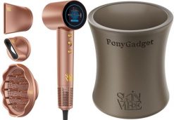Suszarka SkinVibe SkinVibe Aurea Family X Plasma Mocha Mousse (SV-001MM) + SkinVibe PonyGadget - Guma do włosów, brązowa, XL (SV-006BR). Brązowe suszarki do włosów SkinVibe. Za 898.00 zł.