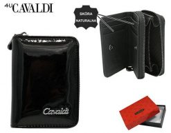 Portfel damski 4U Cavaldi PX33-JMP czarny. Czarne portfele damskie 4U Cavaldi, ze skóry. Za 44.00 zł.