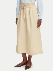 BOSS Spódnica trapezowa C_Vakola 50558615 Beżowy Regular Fit. Brązowe spódnice damskie Boss, bez wzorów, z wiskozy, trapezowe. Za 799.99 zł.