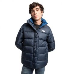 Kurtka puchowa męska Helly Hansen Reversible. Niebieskie kurtki męskie Helly Hansen, m, bez wzorów, z puchu, bez kaptura. W wyprzedaży za 898.60 zł.