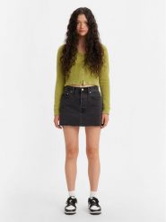 Levi's® Spódnica jeansowa Icon A46940000 Czarny Loose Fit. Czarne spódnice damskie s, bez wzorów, z bawełny. Za 179.99 zł.