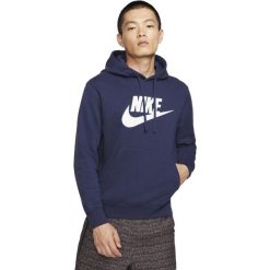 Bluza z kapturem Nike Sportswear Club, Mężczyźni. Niebieskie bluzy męskie Nike, m, bez wzorów, z bawełny, z kapturem, na fitness i siłownię. Za 490.00 zł.