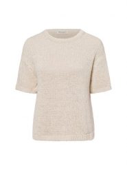 Marc O'Polo sweter z dzianiny z krótkim rękawem Kobiety beżowy, XL. Brązowe swetry nierozpinane damskie Marc O'Polo, xl, bez wzorów, z bawełny, eleganckie, bez kołnierzyka, bez ramiączek. Za 559.95 zł.