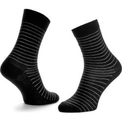 Skarpety Wysokie Unisex HAPPY SOCKS - SB01-999 Czarny. Czarne skarpetki damskie Happy Socks, bez wzorów, z bawełny. Za 34.90 zł.