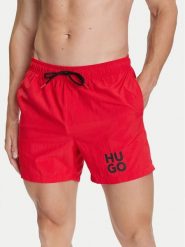 HUGO Szorty kąpielowe Paolo 50545464 Czerwony Regular Fit. Czerwone kąpielówki męskie Hugo, m, bez wzorów, z syntetyku. Za 199.99 zł.