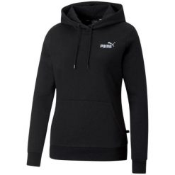 Bluza Z Haftem ESS+ Dla Kobiet. Czarne bluzy damskie Puma, l, bez wzorów, bez ramiączek, bez kaptura. Za 329.99 zł.