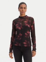 Morgan Bluzka 261-TALEXI Czarny Slim Fit. Czarne bluzki damskie Morgan, xl, bez wzorów, z syntetyku, bez kołnierzyka, bez ramiączek. Za 189.99 zł.