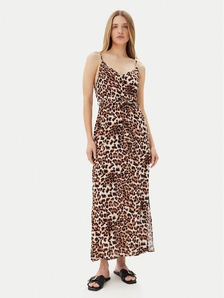 Vero Moda Sukienka letnia Easy 10307995 Brązowy Regular Fit. Brązowe sukienki damskie Vero Moda, na lato, xl, bez wzorów, z wiskozy, bez kołnierzyka, bez ramiączek. Za 99.99 zł.