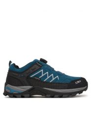 CMP Trekkingi Rigel Low Fitgo Wp 3Q13587 Niebieski. Niebieskie buty zimowe męskie CMP, bez wzorów, ze skóry, bez obcasa, bez zapięcia. Za 529.99 zł.
