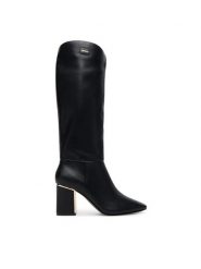 DKNY Kozaki K3544857 Czarny. Czarne kozaki damskie DKNY, bez wzorów, ze skóry, bez obcasa, na słupku, bez zapięcia. Za 879.99 zł.