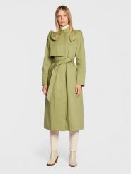 Ted Baker Trencz 261746 Zielony Regular Fit. Zielone płaszcze damskie Ted Baker, bez wzorów, z bawełny, bez kołnierzyka, bez kaptura. Za 1,899.00 zł.