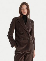 Weekend Max Mara Marynarka Katanga 2525046062 Brązowy Regular Fit. Brązowe marynarki i żakiety damskie Weekend Max Mara, bez wzorów, z bawełny, bez kołnierzyka, bez ramiączek. Za 1,859.00 zł.