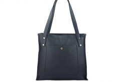 Shopperka skórzana BARBERINI'S 914-4 granatowa. Niebieskie shopperki damskie Barberinis, bez wzorów, ze skóry, na ramię, małe, bez dodatków. Za 289.99 zł.
