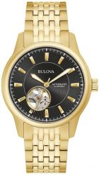 Zegarek męski Bulova 97A168 złoty. Żółte zegarki męskie Bulova, bez wzorów, złote. Za 2,564.37 zł.
